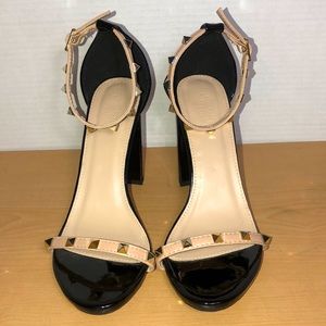 Studded Heels with Ankle Straps